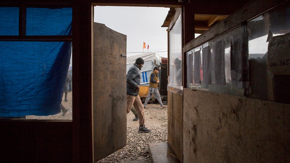 Ce qu'il reste de la «jungle» de Calais au 20 octobre 2016. © Richard Burton