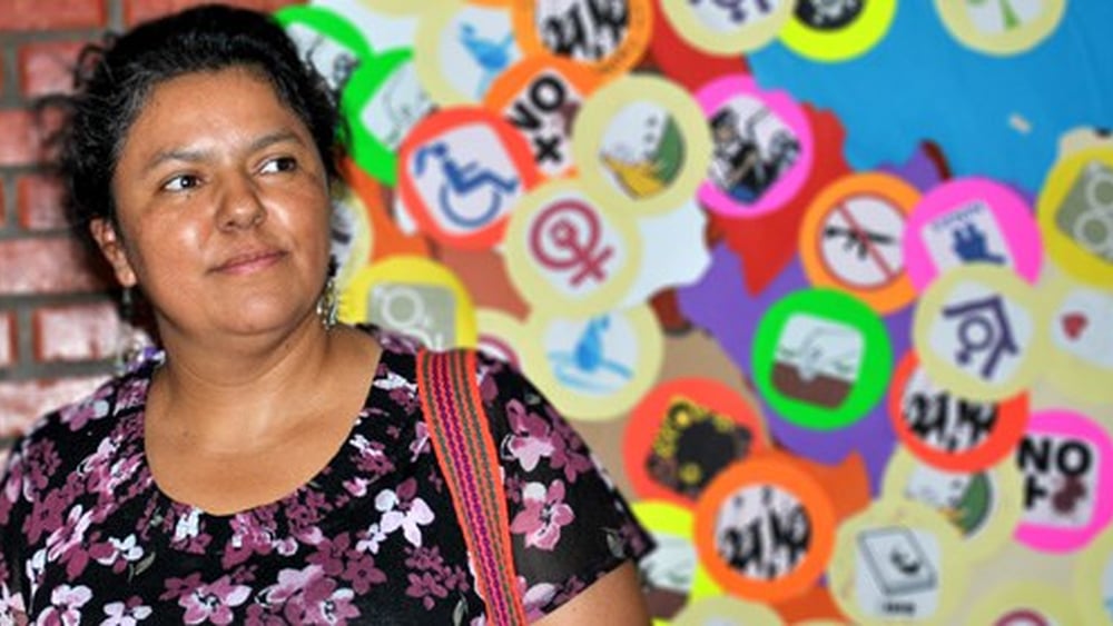 Berta  Cáceres était victime depuis des années d’une campagne soutenue de harcèlement et d’intimidation visant à l’empêcher de défendre les droits de communautés autochtones © COPINH