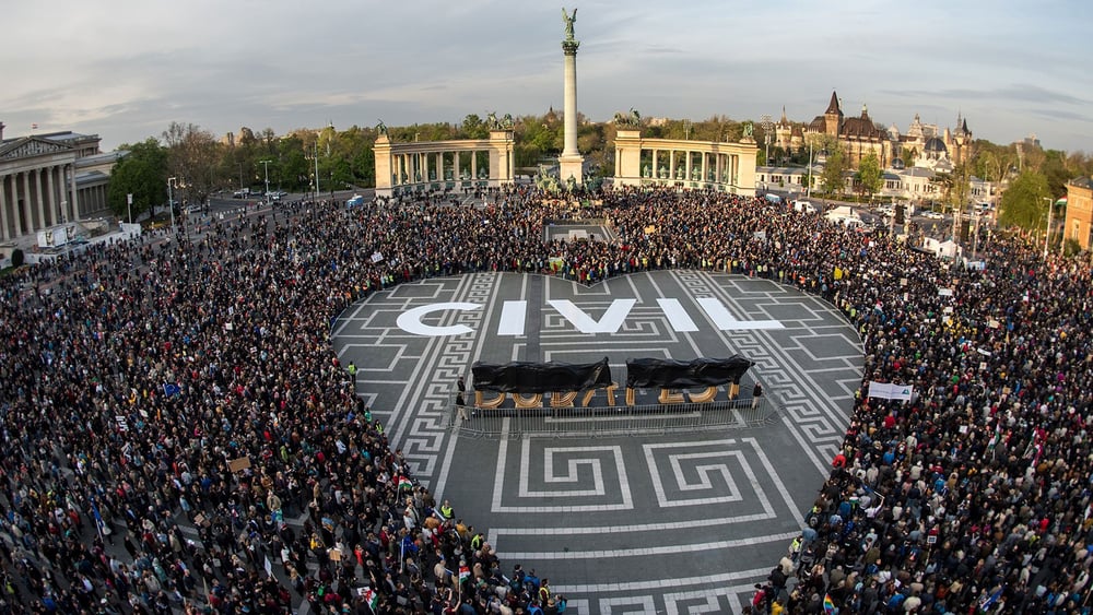 Manifestation à Budapest. © Gergo Toth