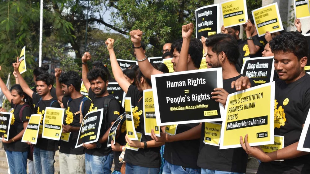 Amnesty Inde a fait un travail important pour le pays. Malheureusement, avec le gel des comptes bancaires, les campagnes et les recherches sont stoppées.  © AI India