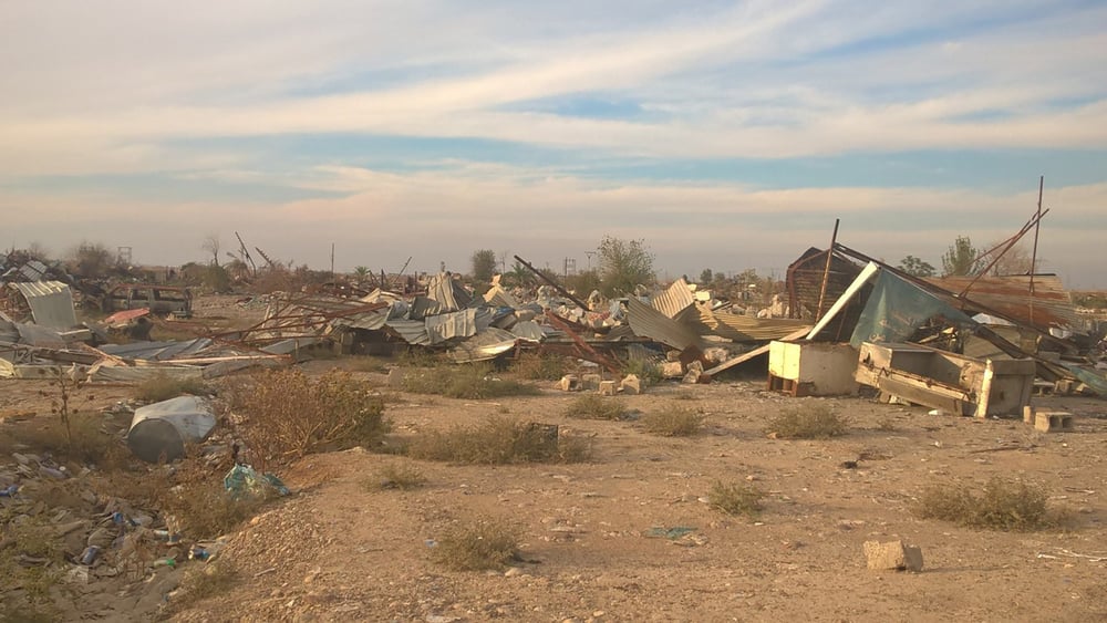 Le village de Maktab Khaled près de Kirkuk a été rasé. © Amnesty International