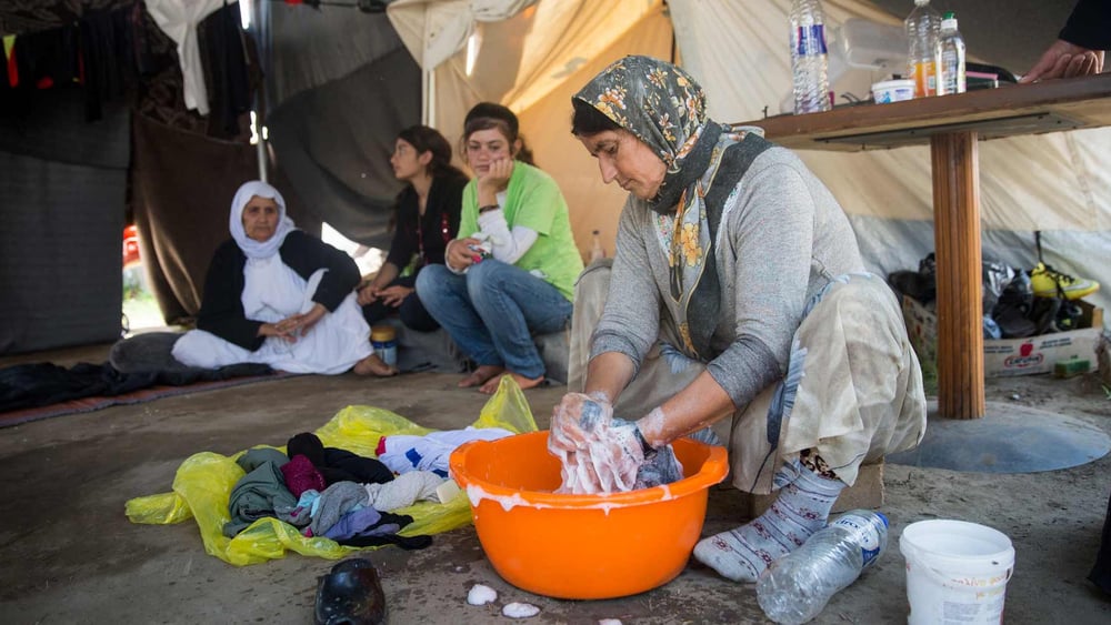 Camp Nea Kavala, situé à la frontière Grèce-Macédoine. Le camp est tenu par l'armée. © Amnesty International (Photo: Richard Burton)