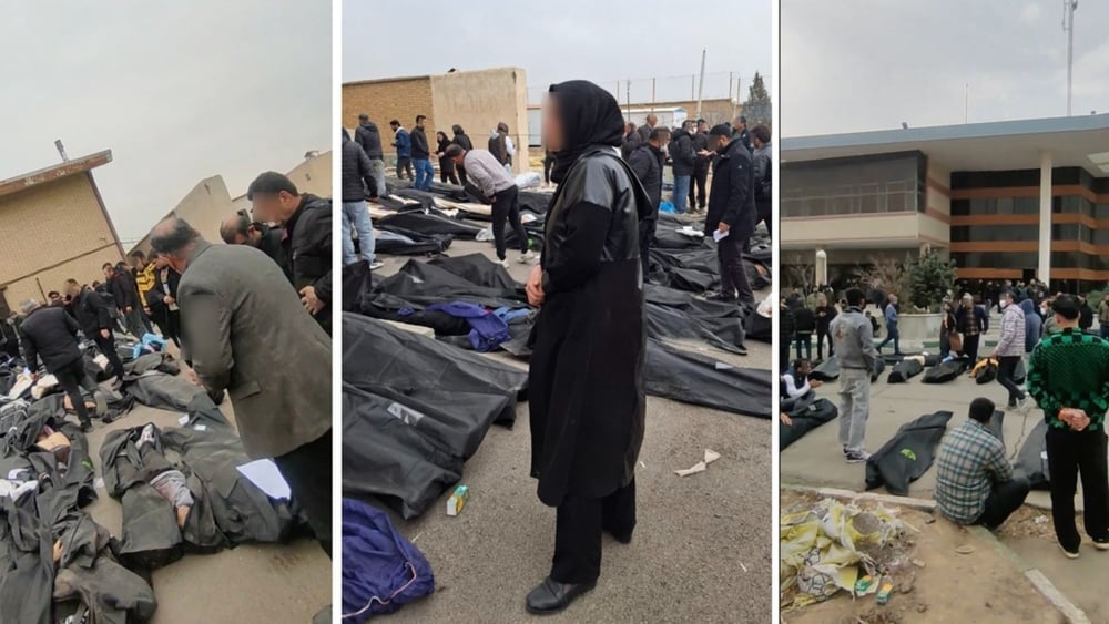 Des familles recherchent leurs proches dans une morgue improvisée à Kahrizak, près de Téhéran. © VahidOnline