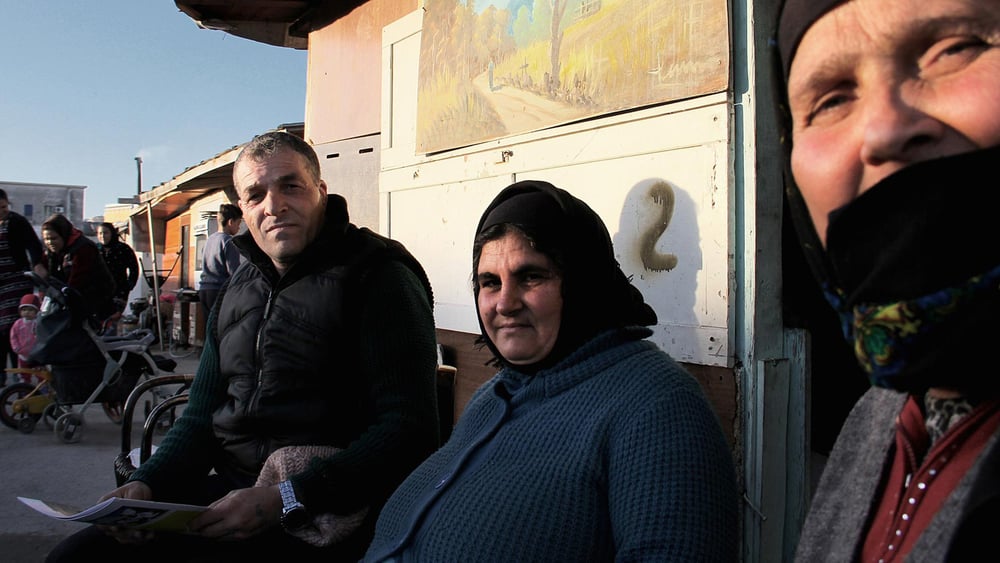 Une famille rom du campement de Gianturco risque d'être expulsée de force car le terrain sur lequel est situé le campement informel à Naples est réclamé.© Amnesty International / Claudio Menna