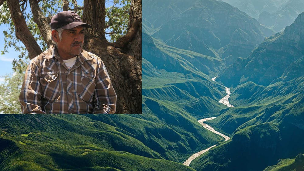 Petite photo: Julián Carrillo / Image du fond : Coloradas de la Virgen © Amnesty International