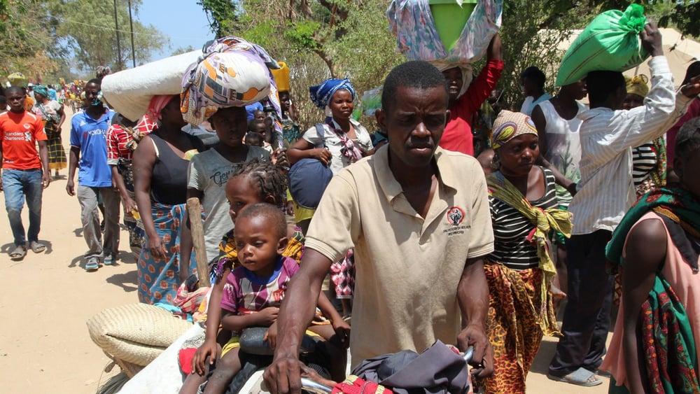 Arrivée de personnes déplacées dans le district de Metuge, province de Cabo Delgado, le 29 décembre 2020. © Estacio Valoi