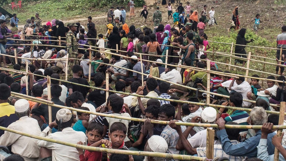 Rohingyas dans un camp des réfugiés au Bangladesh © Andrew Stanbridge / Amnesty International