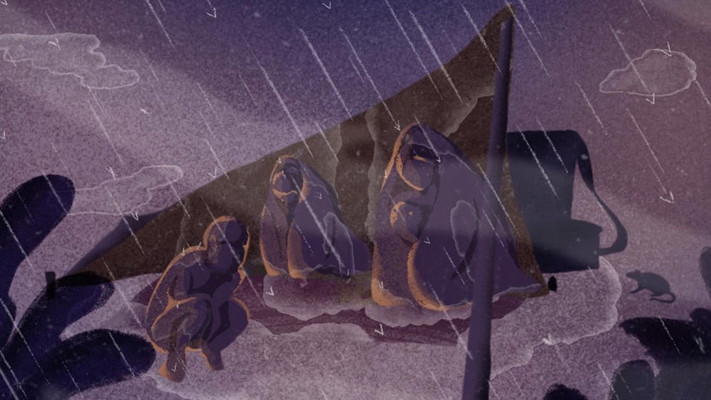 Le gouvernement du Myanmar empêche l'aide aux populations déplacées. Illustrations de © JC/Amnesty International