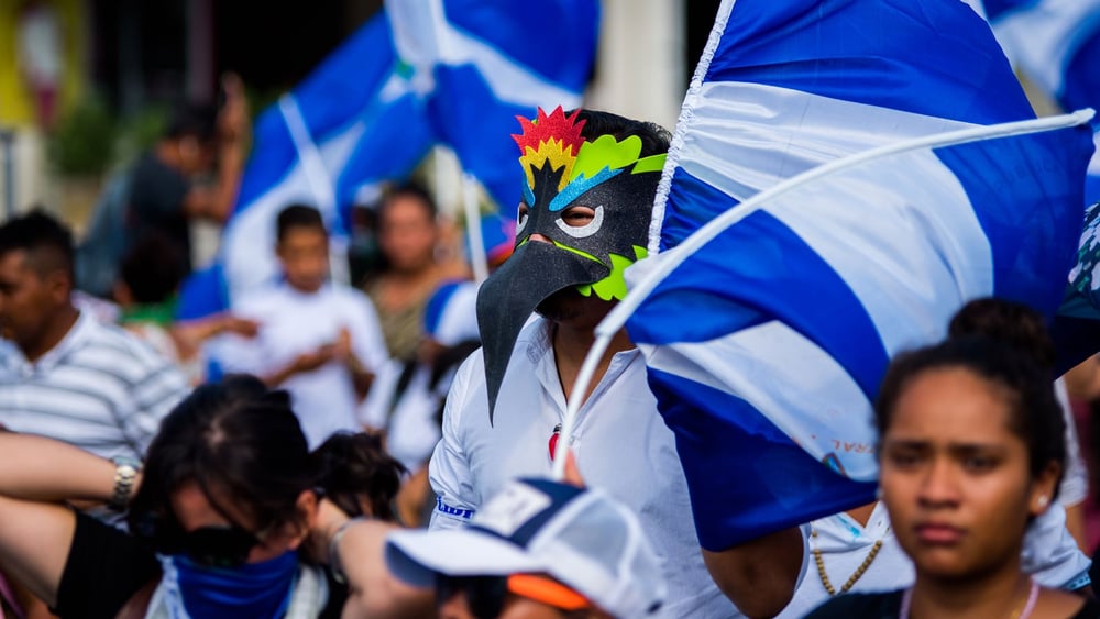 Depuis 2018, des protestations ont éclaté contre le gouvernement de Daniel Ortega. Managua, le 18 avril 2018. © Will Ulmos/shutterstock