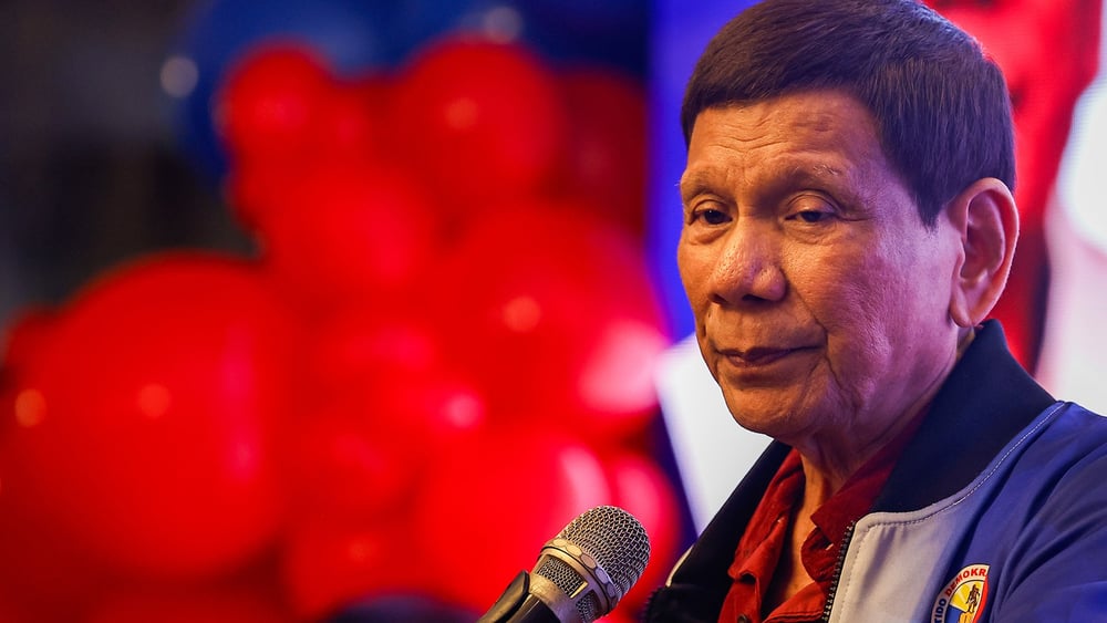 L'ex président philippin Rodrigo Duterte a orchestré une campagne de meurtres sanctionnés par l'État dans le cadre de sa «guerre contre la drogue».© Daniel Ceng/Anadolu via Getty Images