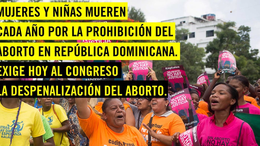 Des manifestations pour le droit à l'avortement ont lieu en République dominicaine depuis de nombreuses années. © Private/Amnesty International