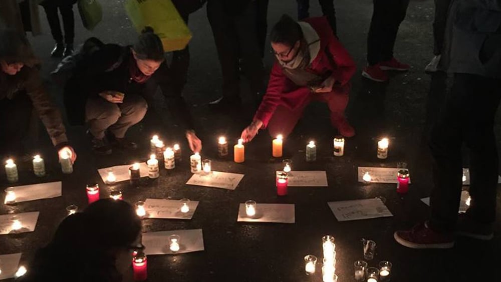 Veillée pour Alep à Berne, le 14 décembre 2016. © Amnesty International