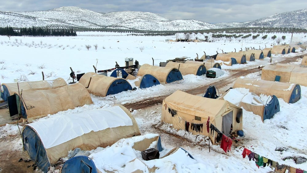 L'aide humanitaire acheminée à travers la Turquie est essentielle à la survie des personnes déplacées dans des camps et exposées aux conditions hivernales.© Ali Haj Suleiman