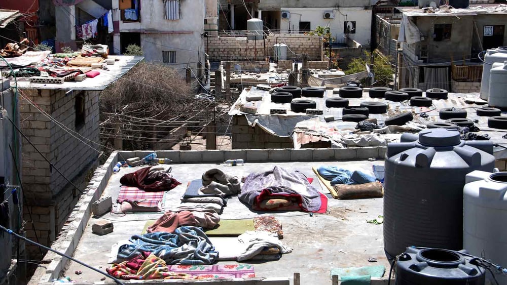 Le camp de refugiés palestiniens de Shatila, à Beyrouth, où bon nombre de refugiés syriens ont trouvé refuge depuis leur fuite. © Amnesty International