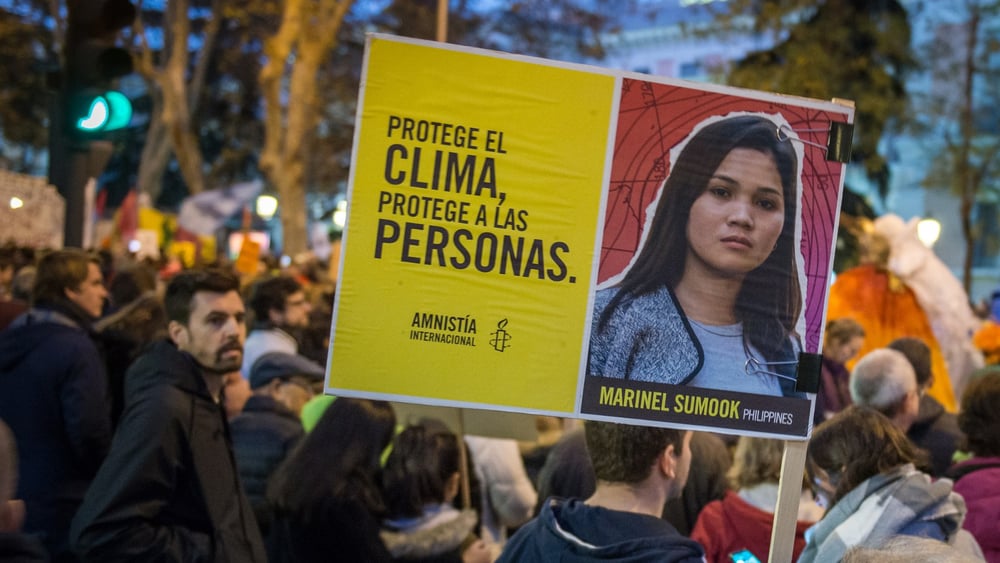 Marche pour le climat à Madrid le 6 décembre 2019. © Amnesty International / Adolfo Lujan