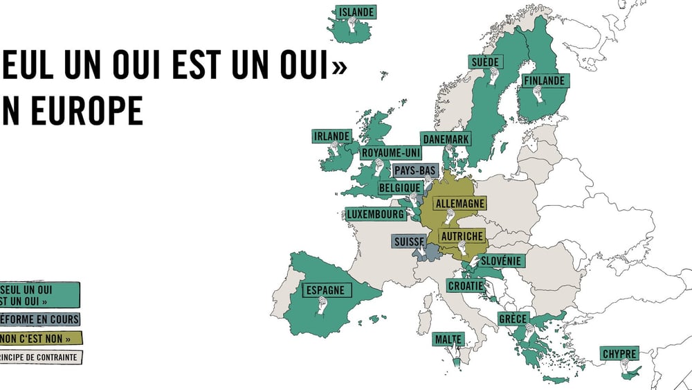 © Mira Meier - Cette carte est basée sur un examen de la législation de 31 pays européens par Amnesty International.