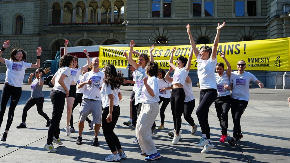 La campagne «Seul un oui est un oui» a été un véritable marathon, qui a impliqué personnes concernées comme activistes. © Amnesty International