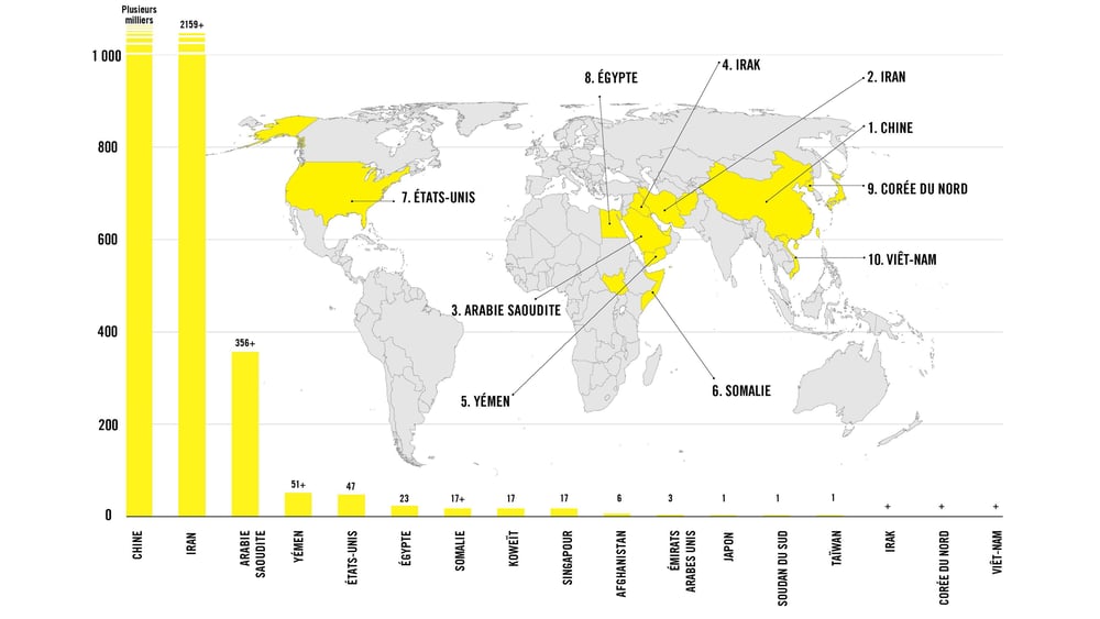 Capture d'écran du site web présentant une carte interactive en anglais