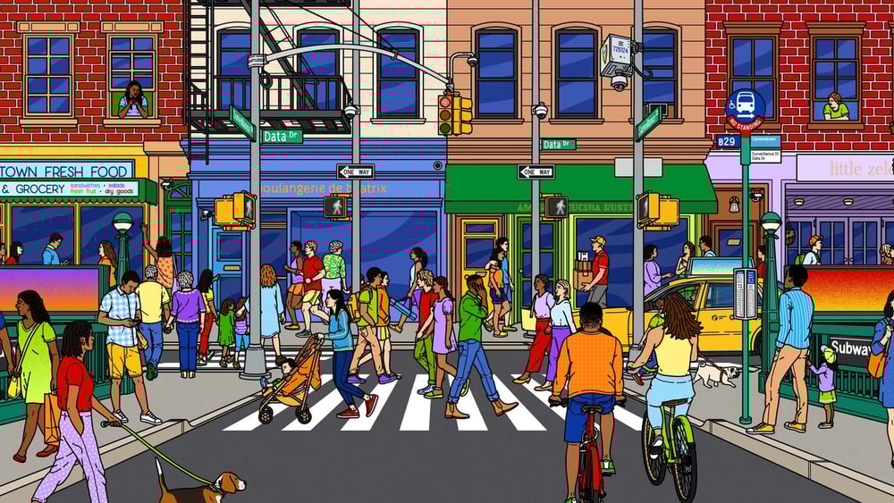 Des milliers de volontaires du monde entier ont participé à l'enquête et ont localisé plus de 15 000 caméras de surveillance à diverses intersections de New York. © Eliana Rodgers