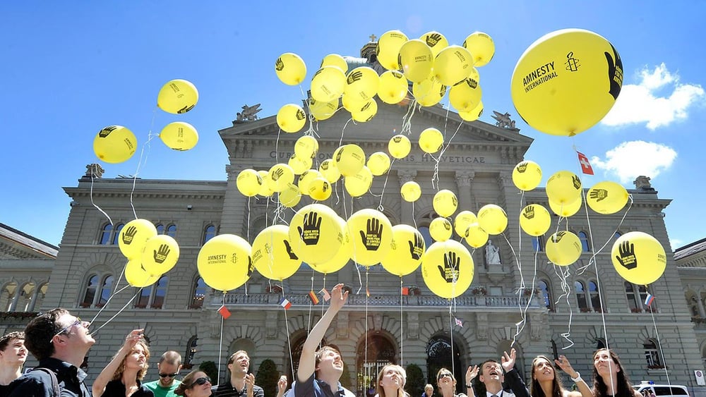 Azione contro il commercio di armi, 2012 © Valérie Chételat