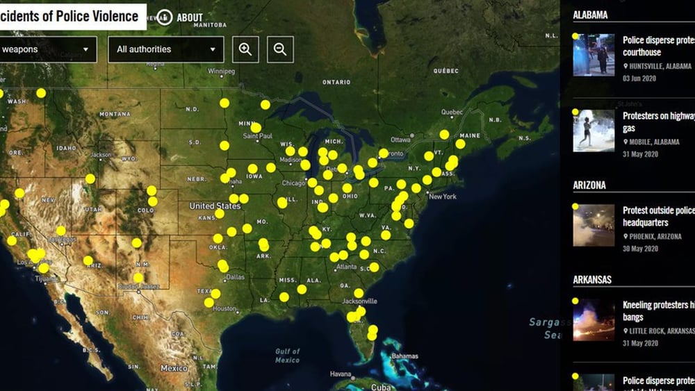 La mappa interattiva © Amnesty International/ Alli Jarrar