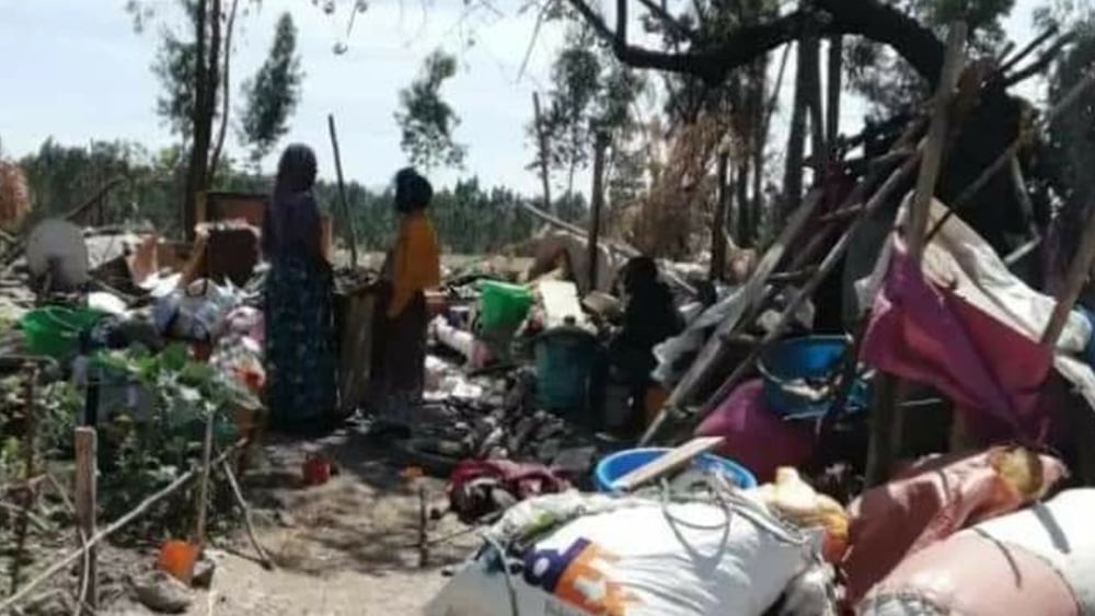 Sfrattati con la forza a Bole, Addis-Abeba, Etiopia, nell'aprile 2020 ©Privato