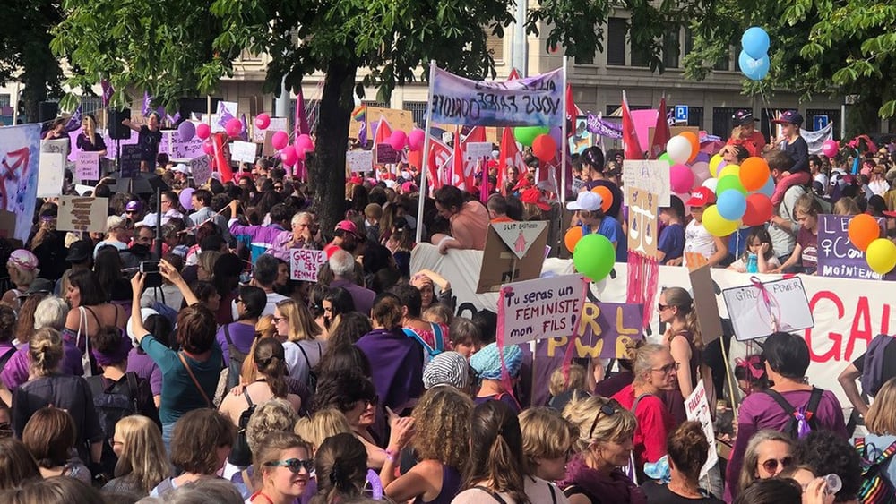 Lo sciopero del 2019 a Ginevra. © Amnesty Svizzera