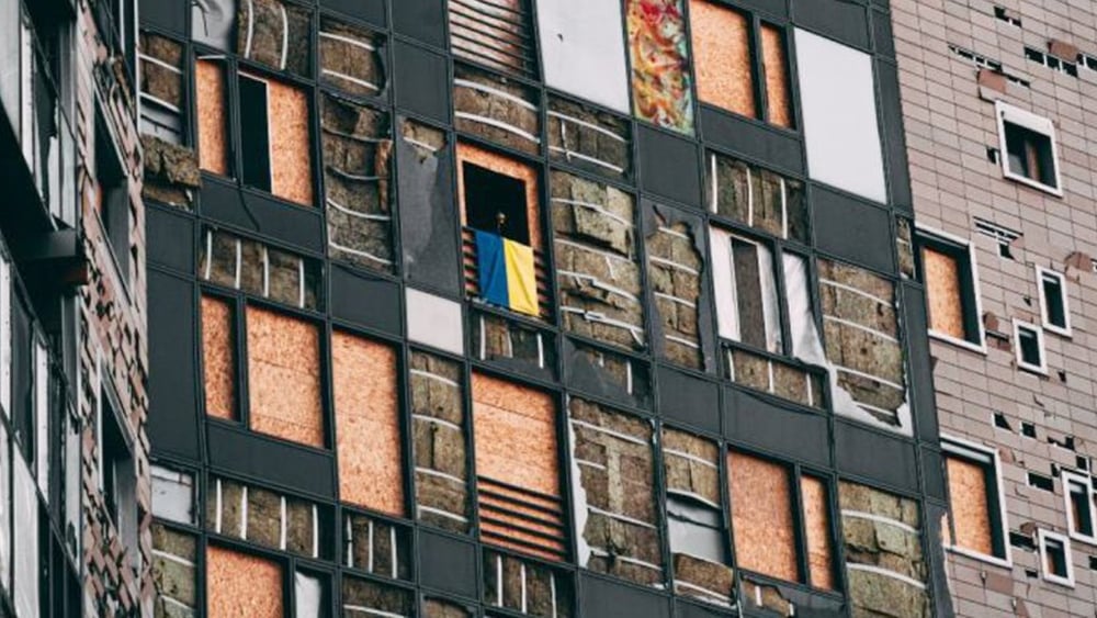 L'ospedale pediatrico Okhmatdyt, a Kjiv, dopo il lancio di un missile da crociera russo, l'8 luglio 2024. ©Joёl Gugler