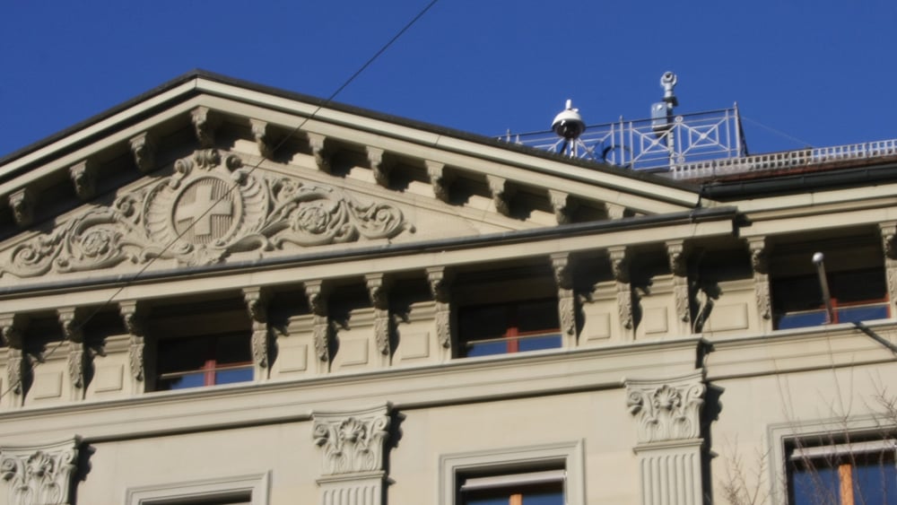 Un settore di Palazzo federale dotato di telecamere di sorveglianza