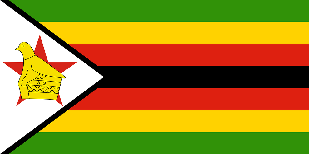 Flagge von Simbabwe (Symbolbild nach Ablauf der Bildrechte vom Originalbild) © pixabay