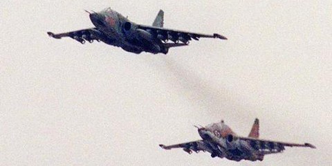 Russische Suchoi-Kampfflugzeuge, die von Weissrussland an den Sudan geliefert worden und auch bei der Bombardierung ziviler Ziele in Süd-Kordofan zum Einsatz gekommen sind ©APGraphicsBank 
