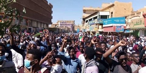 Proteste in Omdurman am Stadtrand von Khartum © Privat