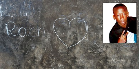 Wandzeichnung zur Erinnerung von Rachad Maman / kleines Bild: Rachad Maman © Amnesty International / kleines Bild: Privat