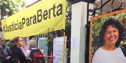 Aktion «Gerechtigkeit für Berta Cáceres» © Amnesty International