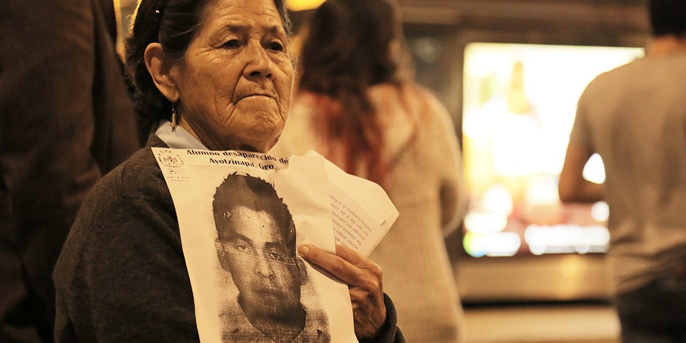 Demonstration für die verschwundenen Studenten in Mexiko, 22. Oktober 2014 © Alonso Garibay / Amnistía Internacional México