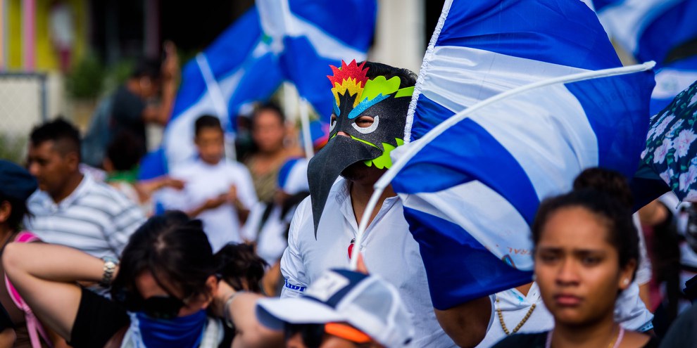 Seit 2018 protestieren in Nicaragua gegen die Regierung Ortega. Managua, 18. April 18, 2018. © Will Ulmos/shutterstock