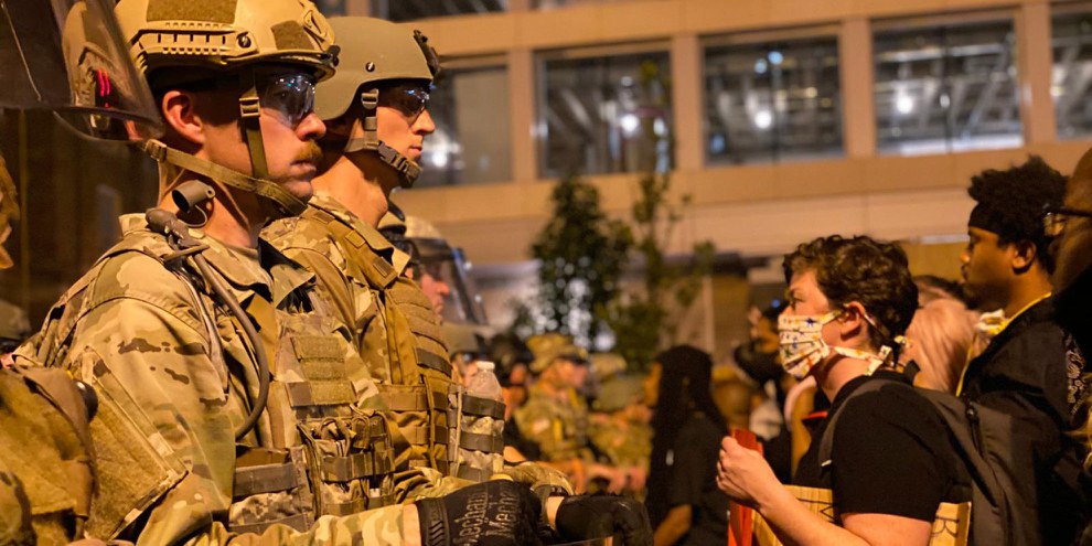 Proteste nach dem Tod von George Floyd in Washington DC am 3. Juni 2020. © Amnesty International