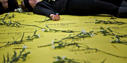 Protestaktion gegen die Todesstrafe. © Amnesty International Schweiz