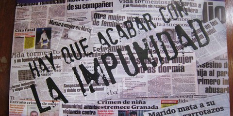 Poster im Haus des nicaraguanischen Netzwerks gegen Gewalt gegen Frauen (Red de Mujeres Contra la Violencia).