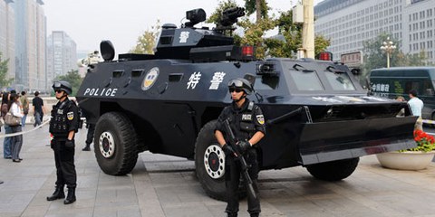 Polizisten auf dem Tiananmen-Platz (2009). © Demotix/Steve Barru 