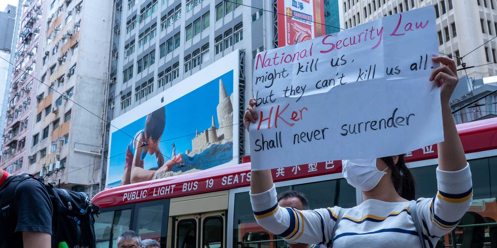 Am 25. Mai 2020 demonstrierten Tausende in Hong Kong gegen das nationale Sicherheitsgesetz. © Jimmy Siu / shutterstock.com