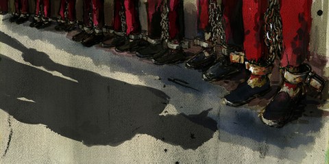 Illustration aus dem Amnesty-Bericht von 2021 © Molly Crabapple/Amnesty International