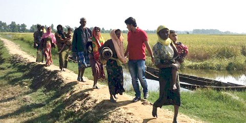 Flüchtlinge in der Provinz Rakhine