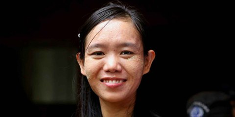 Phyoe Phyoe Aung vor einer gerichtlichen Anhörung. © Private