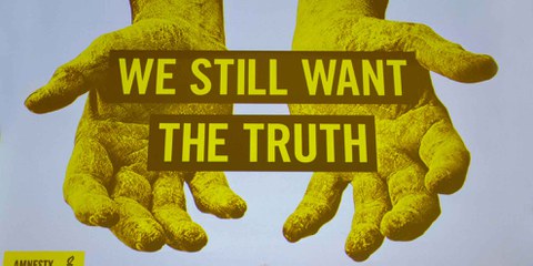 Bild der Kampagne zugunsten der Verschwundenen in Sri Lanka, März 2015. © Amnesty International