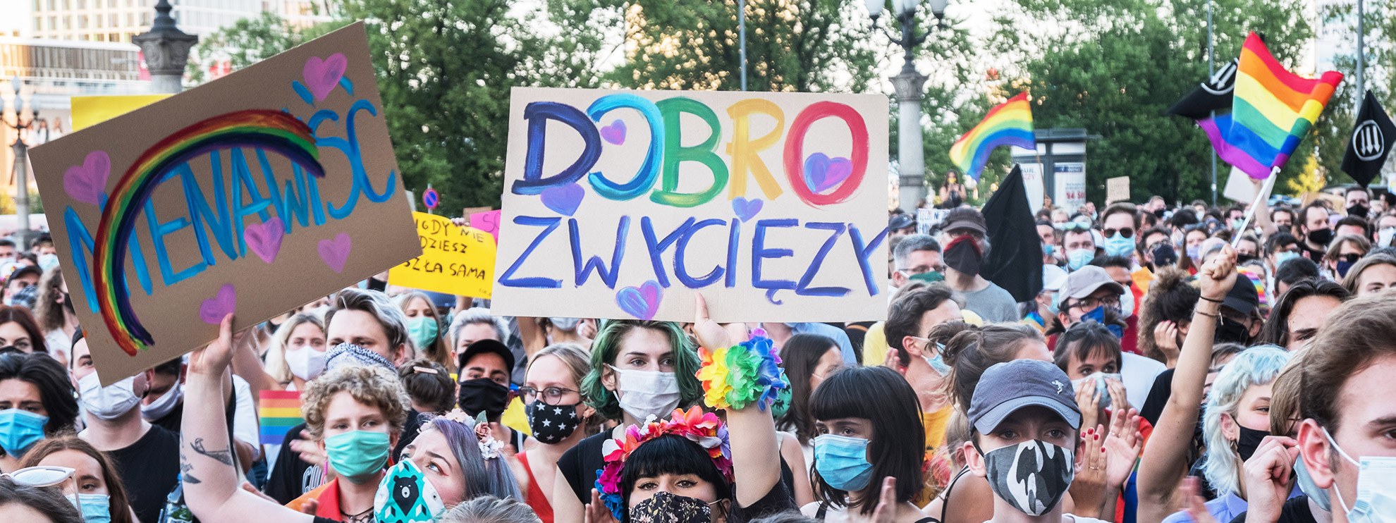 Solidaritätskundgebung für festgenommene LGBTI*-Aktivist*innen in Warschau, 8. August 2020. © Grzegorz Żukowski