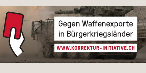 Korrektur-Initiative gegen Waffenexporte in Bürgerkriegsländer