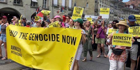 Tausende demonstrieren in Bern in Solidarität mit Gaza – Der Bundesrat muss endlich handeln!