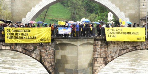 Die SVP-Initiative richtet sich direkt gegen die Europäische Menschenrechtskonvention, der beste Schutz der Grundrechte in der Schweiz © Amnesty International