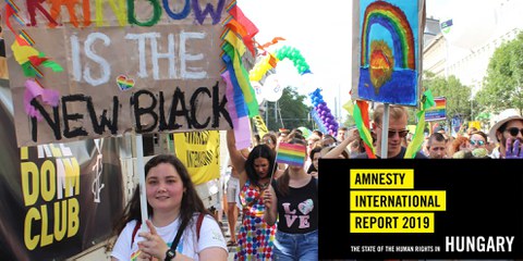 Wer im Juli 2019 an der Pride in Budapest teilnahm, musste mit verbalen oder tätlichen Angriffen rechnen. © Amnesty Ungarn